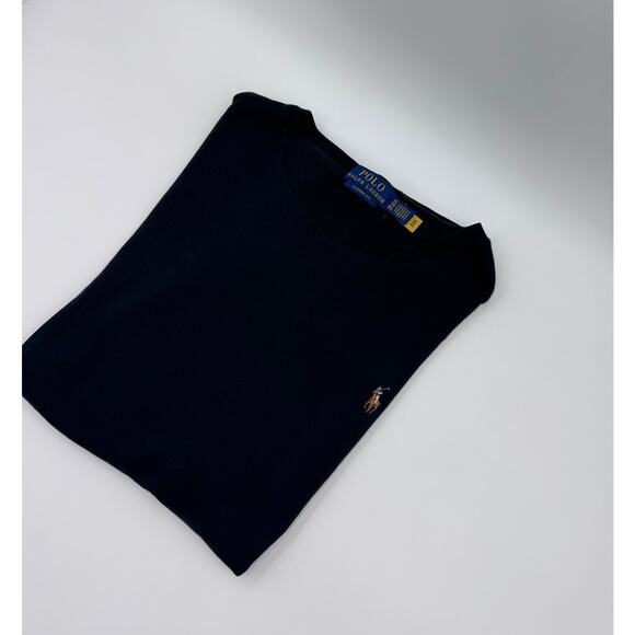 Ralph Lauren Classic Fit Soft Cotton Crewneck T-Shirt Polo‎ Black - Picture 2 of 5